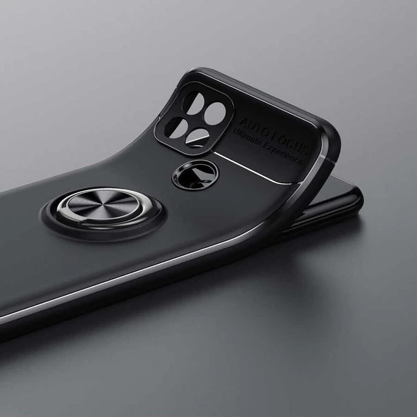 Oppo A15S Kılıf Zore Ravel Yüzüklü Silikon Kılıf - Resim 10