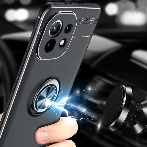 Xiaomi Mi 11 Kılıf Zore Ravel Yüzüklü Silikon Kılıf - 10