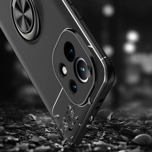 Xiaomi Mi 11 Kılıf Zore Ravel Yüzüklü Silikon Kılıf - 11