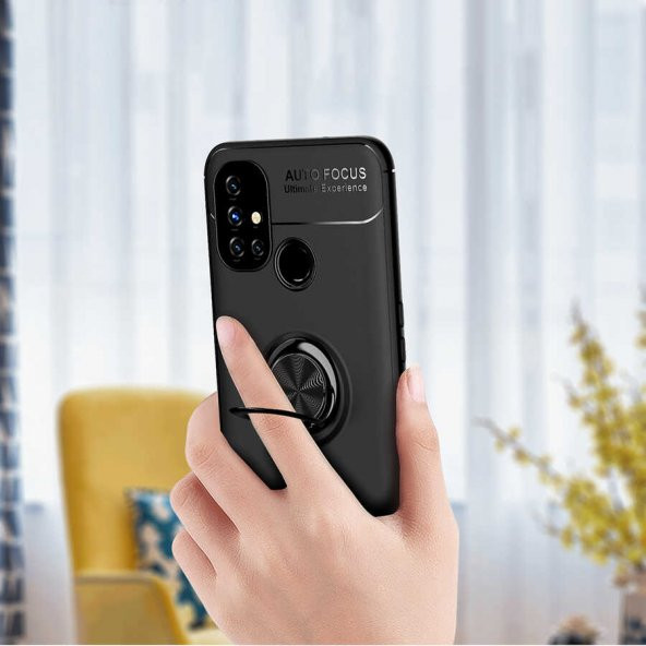 One Plus Nord N10 5G Kılıf Zore Ravel Yüzüklü Silikon Kılıf - 8