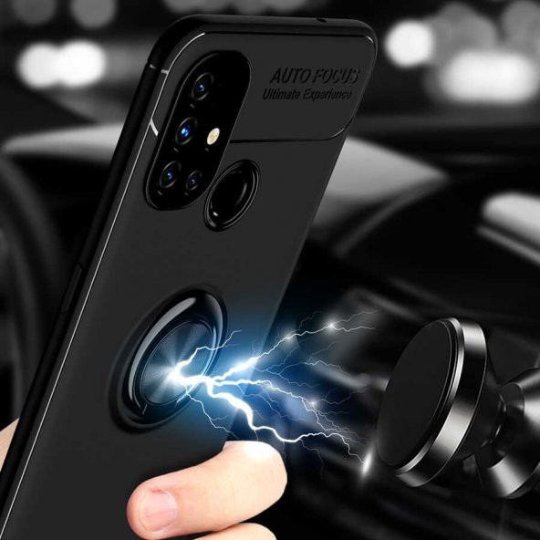 One Plus Nord N10 5G Kılıf Zore Ravel Yüzüklü Silikon Kılıf - 9
