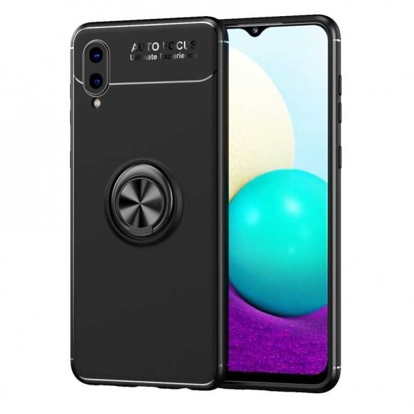 Galaxy A02 Kılıf Zore Ravel Yüzüklü Silikon Kılıf - 2