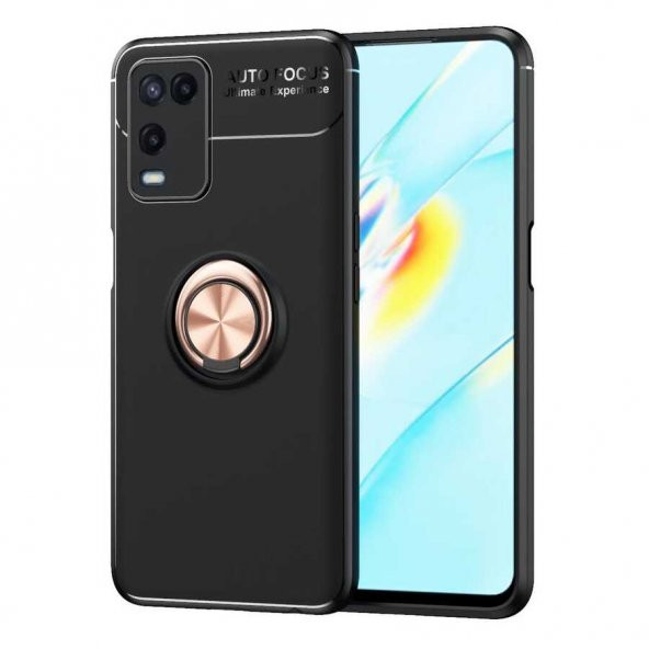 Oppo A54 4G Kılıf Zore Ravel Yüzüklü Silikon Kılıf - 6