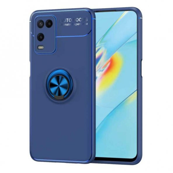 Oppo A54 4G Kılıf Zore Ravel Yüzüklü Silikon Kılıf - 4
