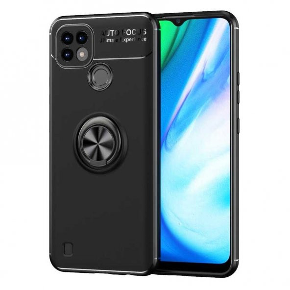 Realme C21 Kılıf Zore Ravel Yüzüklü Silikon Kılıf - 2