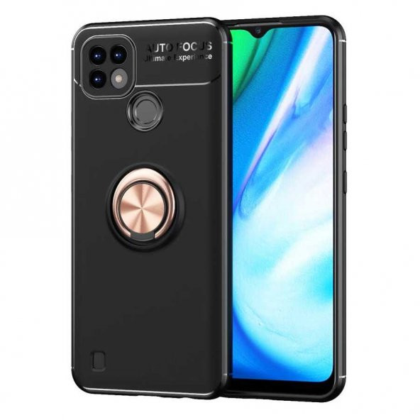 Realme C21 Kılıf Zore Ravel Yüzüklü Silikon Kılıf - 6