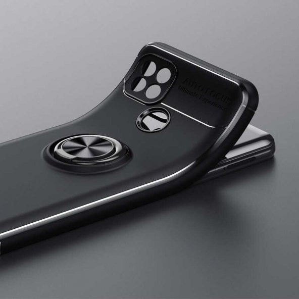 Realme C21 Kılıf Zore Ravel Yüzüklü Silikon Kılıf - 9