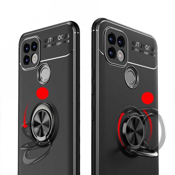 Realme C21 Kılıf Zore Ravel Yüzüklü Silikon Kılıf - 10