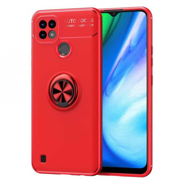 Realme C21 Kılıf Zore Ravel Yüzüklü Silikon Kılıf - 3
