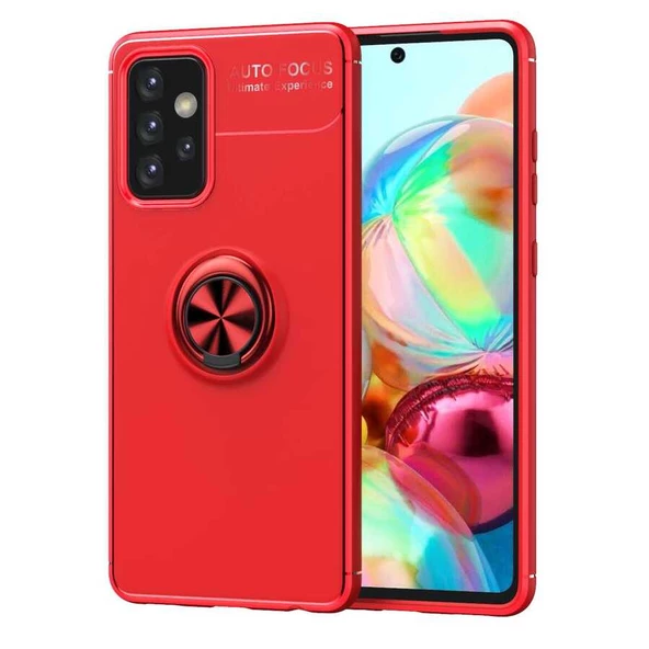 Galaxy A72 Kılıf Zore Ravel Yüzüklü Silikon Kılıf - 3