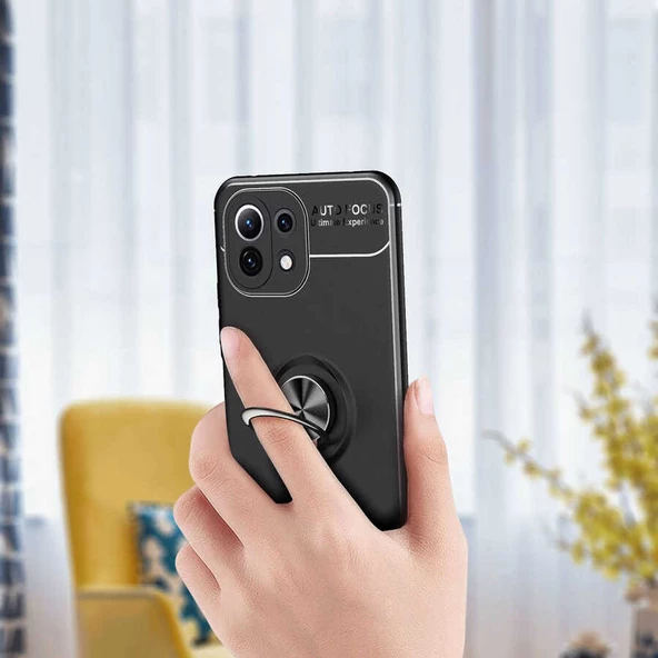 Xiaomi Mi 11 Lite Kılıf Zore Ravel Yüzüklü Silikon Kılıf - 9