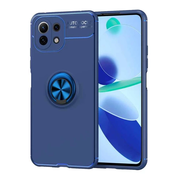 Xiaomi Mi 11 Lite Kılıf Zore Ravel Yüzüklü Silikon Kılıf - 4