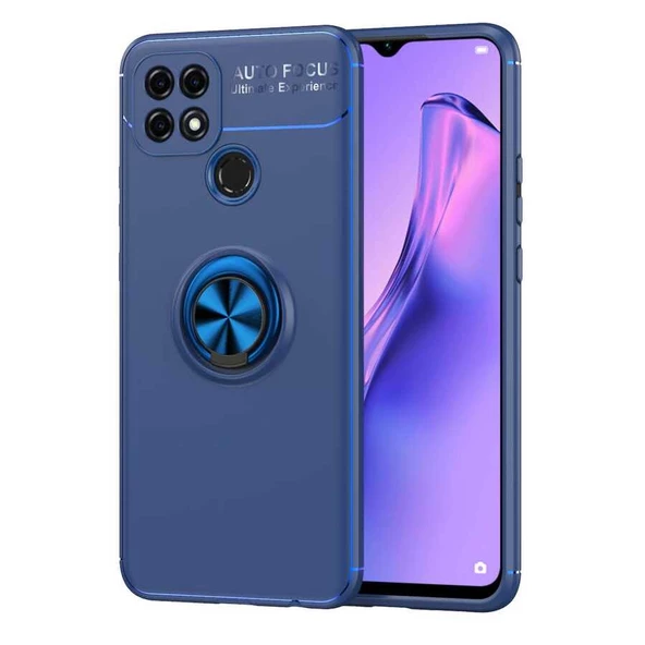 Oppo A15S Kılıf Zore Ravel Yüzüklü Silikon Kılıf - Resim 4