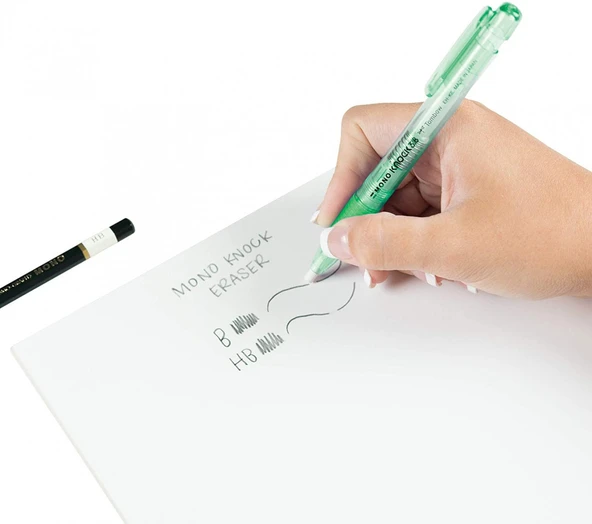 Tombow MONO Knock 3.8mm Kalem Silgi Şeffaf Yeşil - 2