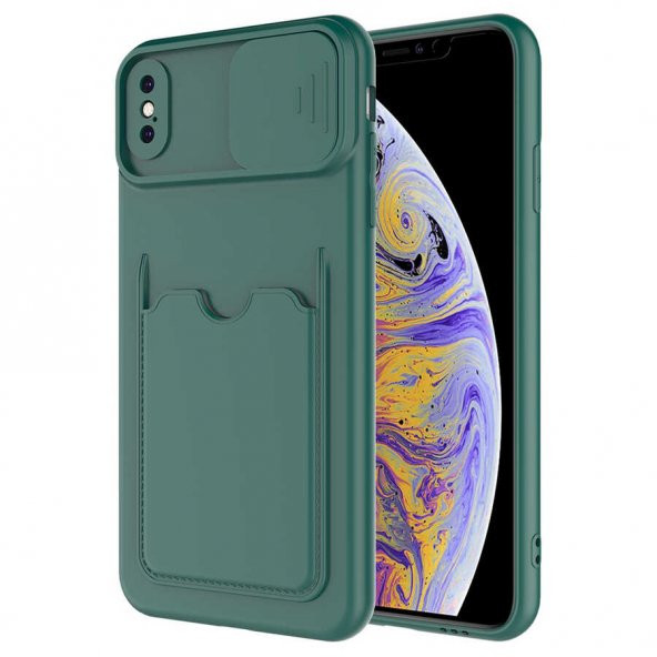 Apple iPhone XS 5.8 Kılıf ​Zore Kartix Kartlık Bölmeli Kılıf - 4