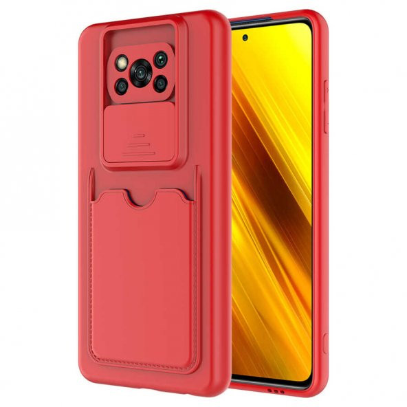 Xiaomi Poco X3 Kılıf Zore Kartix Kartlık Bölmeli Kılıf - Resim 6