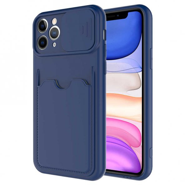 Apple iPhone 11 Pro Max Kılıf Zore Kartix Kartlık Bölmeli Kılıf - 5