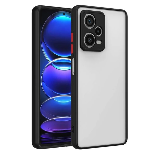 Xiaomi Redmi Note 12 Pro Plus 5G Kılıf Mat Kamera Korumalı Renkli Tuşlu Sert Silikon Hux Kapak - Resim 8