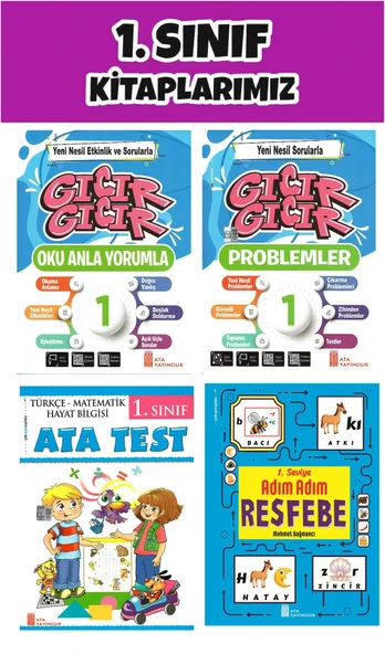Ata 1.Sınıf 2.Dönem Seti ( Oku Anla Yorumla-Problemler-Ata Test-Resfebe)