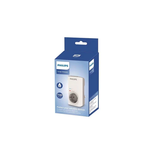 PHILIPS CHP7010W/10, Tekli, Akim Korumali Priz, 1140 Joules, Beyaz - 2
