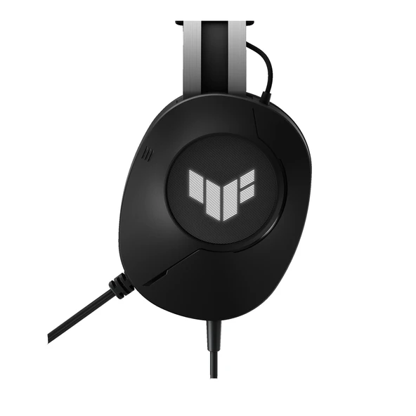 ASUS TUF GAMING H1 GEN II KULAKLIK HAFIF 297G KABLOLU USB-A BAGLANTISI 40MM SÜRÜCÜLER SANAL 7.1 ÇEVRESEL SES TEAM-SPEAK SERTIFIKALI MIKROFON DAYANIKLI KULAK YASTIKLARI PC VE PS5 IÇIN. - 3