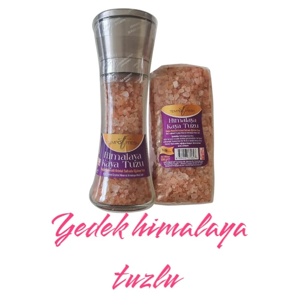Tempofresh Tuz Değirmeni ve Himalaya Tuzu 240 gr. + yedekli granür tuz 500 gr.