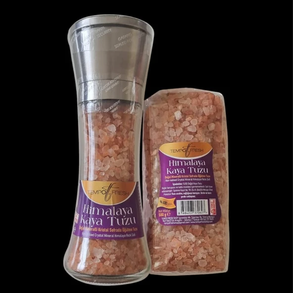 Tempofresh Tuz Değirmeni ve Himalaya Tuzu 240 gr. + yedekli granür tuz 500 gr. - 3