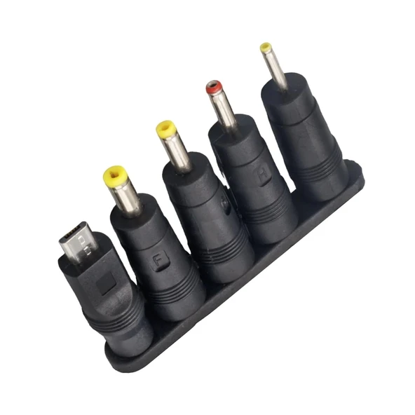 YERLİ ÜRETİM ÇOKLU YEDEK ADAPTÖR UÇ ÇEVİRİCİ (2.5x0.7MM- 4.8x1.7MM- 3.0X1.1MM-4.0X1.7MM- MICRO USB) (4172)