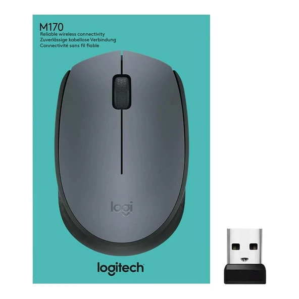 LOGITECH M170  USB KABLOSUZ SİYAH MOUSE 910-004642 (4172) - 3