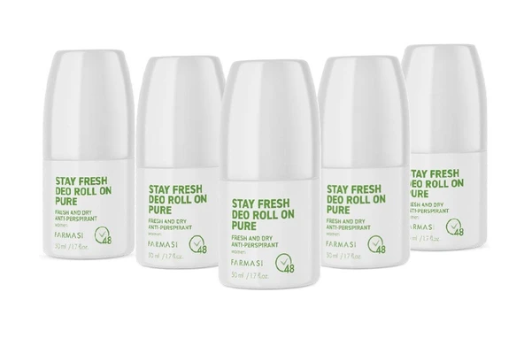 Farmasi Anti-Perspirant Deo Roll On Kadın Pure 50 ml 5 Adet - 1