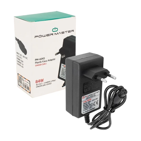42 VOLT - 2 AMPER - 84 WATT PRİZ TİPİ 3 PİNLİ GİNGER ŞARJ CİHAZ ADAPTÖRÜ (4172) - 3