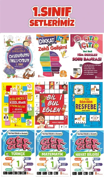 Ata 1.Sınıf 2.Dönem Eğlenceli Eğitim Seti (9 Kitap)