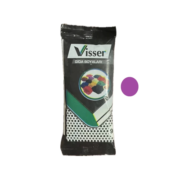 Visser Gıda Boyası Toz MOR Renklendirici 9 Gr