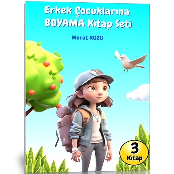 Erkek Çocuklarına Boyama Kitap Seti (3 Kitap)