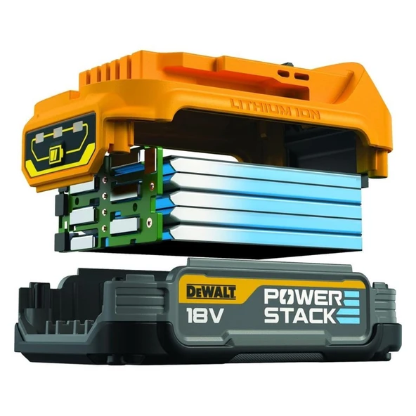 Dewalt POWERSTACK Kömürsüz Akülü Somun Sıkma 610Nm DCF921E2T-QW 2x1.7 Ah - 5