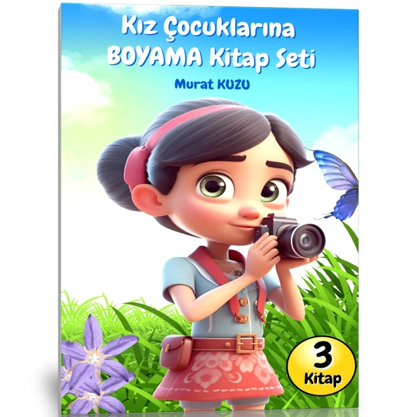 Kız Çocuklarına Boyama Kitap Seti (3 Kitap)