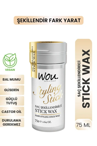 WOU World of Unique Wou Saç Şekillendirici Stick Wax 75g