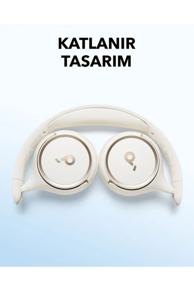 Soundcore H30i Kulak Üstü Bluetooth Kulaklık - Beyaz - Resim 2