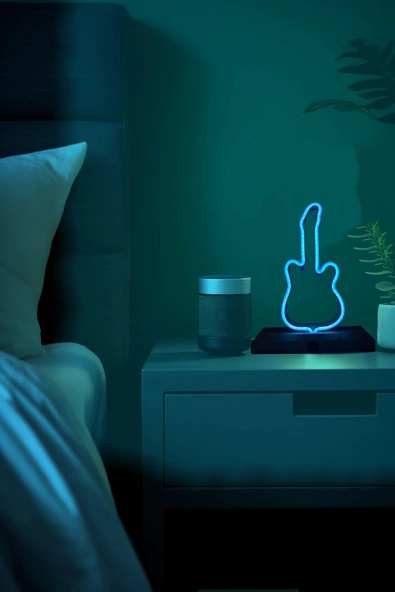 Işıklı Tablo Marketi Gitar Figürlü Neon Gece Lambası - 2