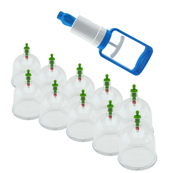 11 Parça Vakumlu Hacamat ve Masaj Kupa Seti -6 cm-