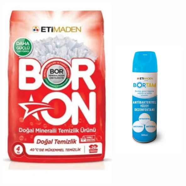 DOĞAL MİNERALLİ BORON BEYAZLAR İÇİN 4 KG 26 YIKAMA+ DEZENFEKTAN