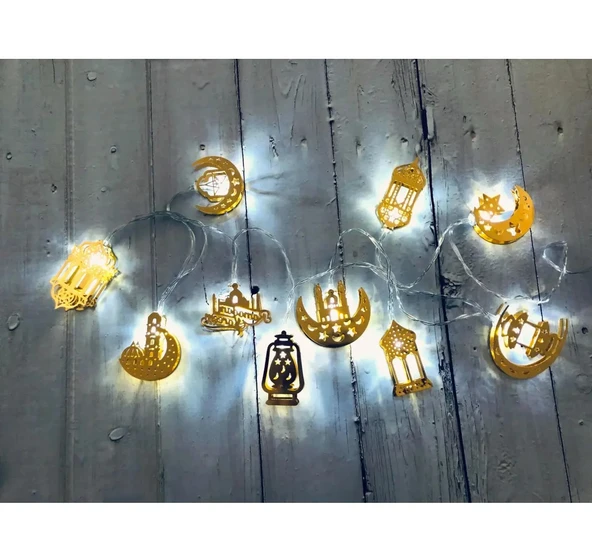 Ramazan Ayı Ay Yıldızlı Pilli Led Işık - 2