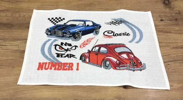 3 Lü Erkek Çocuk Okul Beslenme Peçetesi Ve Örtüsü 35 x 50 - 4