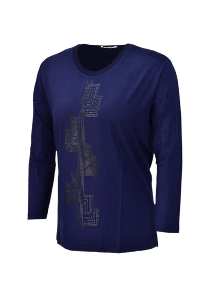 Kadın Uzun Kol Taşlı Bluz BGL-ST03787 - Resim 5