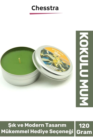 Premium Aromaterapi Arınma Huzur Meditasyon Yoga Esans Dekoratif Mum Oda Kokusu 120g Teneke Kutu