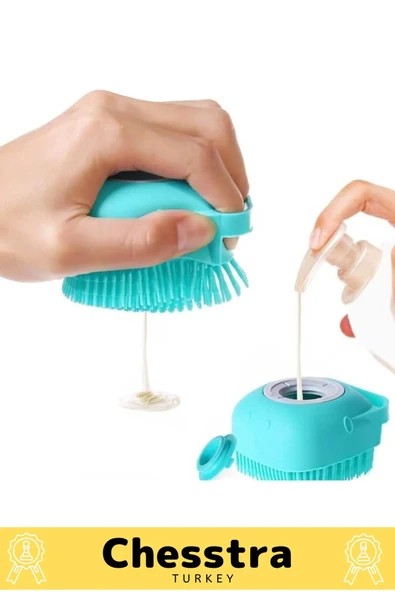 Özel Üretim Evcil Hayvan Bebek Çocuk Sabun Şampuan Duş Jeli Hazneli Banyo Masaj Fırçası Lif Kesesi - 5