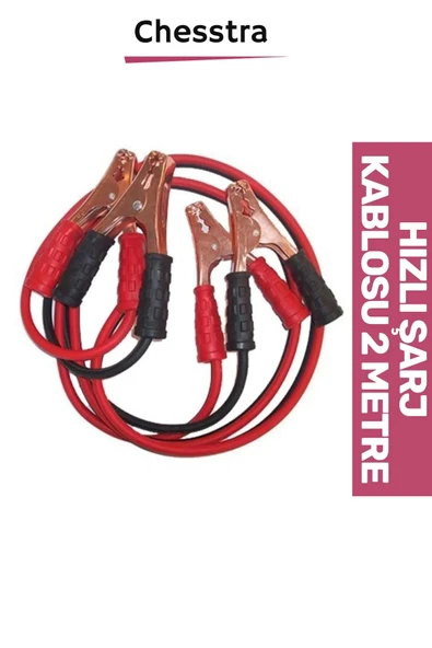 Premium Çantalı %100 Bakır Kalın Kablo 1200 Amper Güçlü Oto Akü Takviye Hızlı Şarj Kablosu 2 Metre - 3