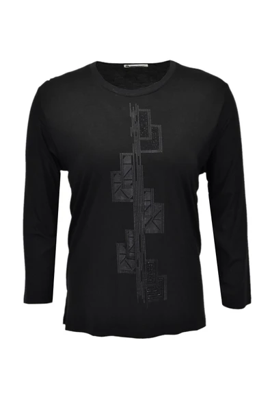 Kadın Uzun Kol Taşlı Bluz BGL-ST03787 - Resim 4