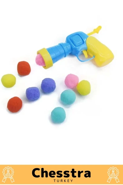 Evcil Hayvan Tabancalı Hareketli 30 Peluş Toplu Top Atan İnteraktif 31 Parça Kedi Oyuncağı Seti - 4