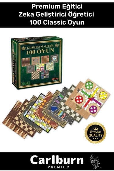 Premium Eğitici Zeka Geliştirici Öğretici Eğlence Aile Etkinlik Arkadaş 100 Classic Oyun
